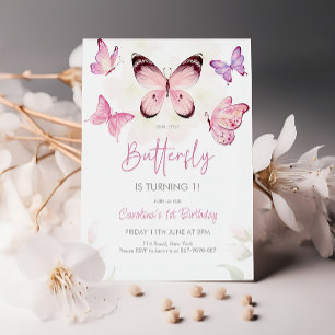 Our Little Butterfly Birthday Invitation
