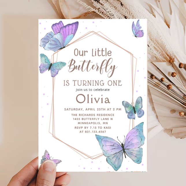 Our Little Butterfly Girls Birthday Invitation (Creator Uploaded)