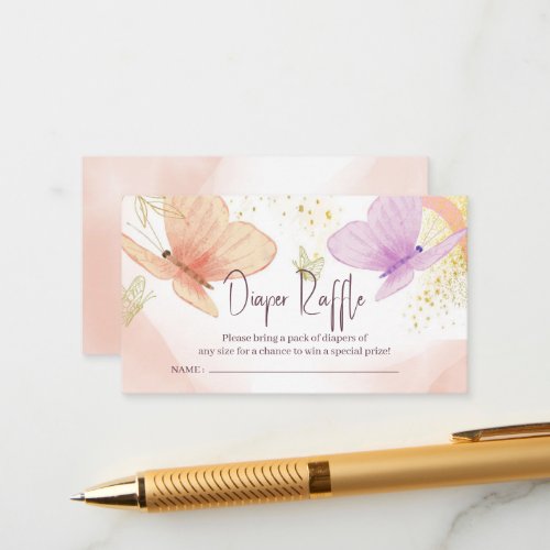 Our Little Butterfly Watercolor Enclosure Card