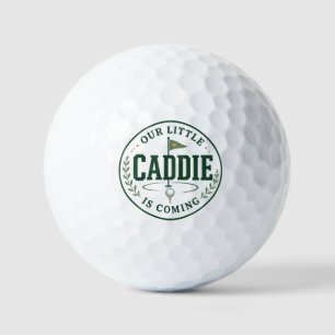 Our Little Caddie Is Coming Pregnancy Announcement Golf Balls