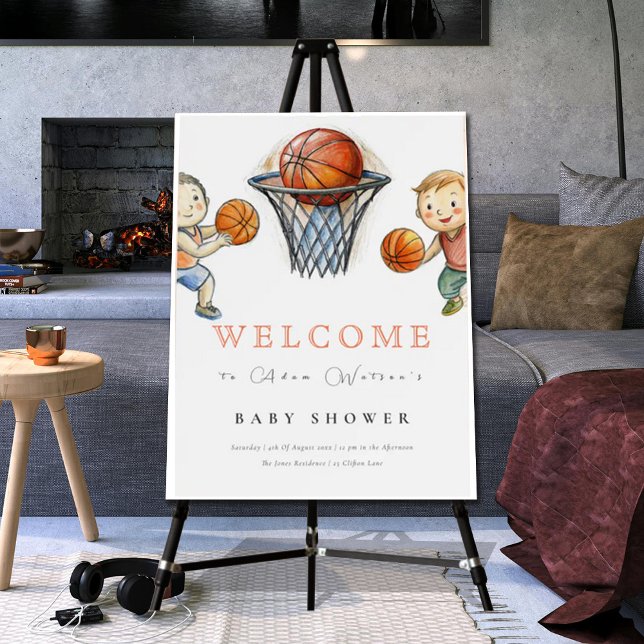 Our Little Champ Basketball Basket Boy Baby Shower Foam Board (Creator Uploaded)