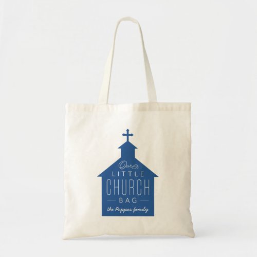 Our little church bag cute blue kids tote
