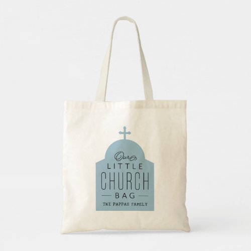 Our little church bag cute blue Orthodox dome tote