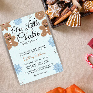 Our Little Cookie Boy Christmas Baby Shower Invitation