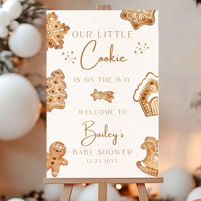 Our Little Cookie Is On The Way Christmas Baby Sig Foam Board (Creator Uploaded)