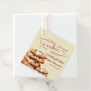 Our Little Cookie Is On The Way Cute Baby Shower Favor Tags