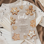 Our Little Cookie Winter Festive Baby Shower Invitation<br><div class="desc">Cute festive theme for a winter baby shower celebration - Our Little Cookie is on the Way! Design features a neutral color background,  decorated with snowflakes,  gingerbread men,  star and heart shaped cookies. The elegant template is easy to customize with your own even details.</div>