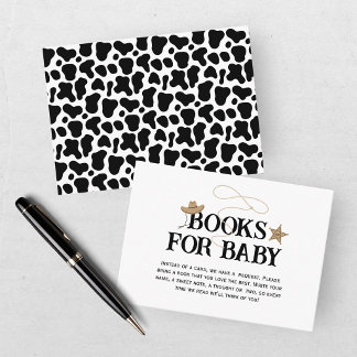 Our Little Cowboy Baby Shower Books For Baby Enclosure Card