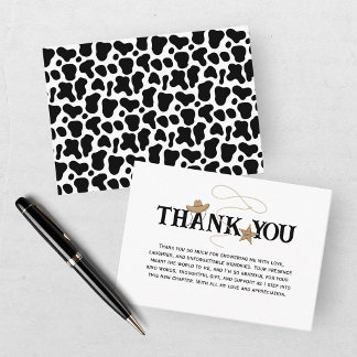 Our Little Cowboy Baby Shower Thank You Enclosure Card