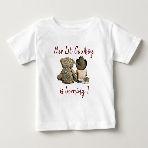 Our Little Cowboy Birthday Baby T_Shirt
