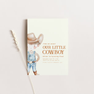 Our Little Cowboy Birthday Party Invite