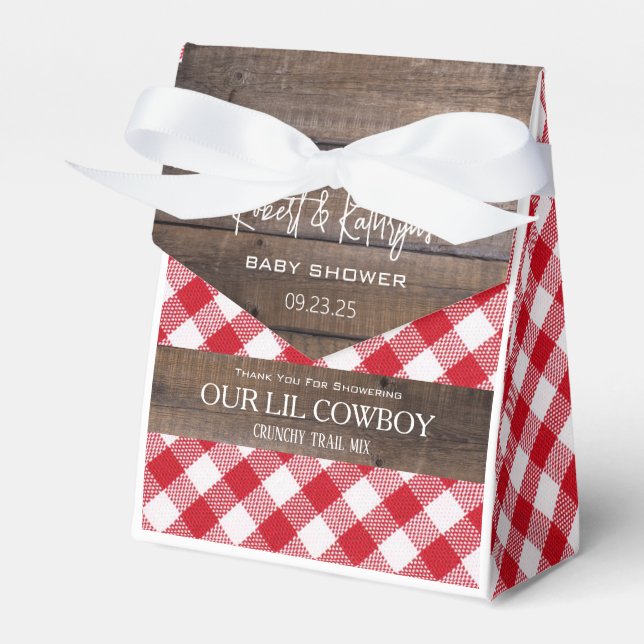 "Our Little Cowboy/Girl" Baby Shower  Favor Boxes (Front Side)