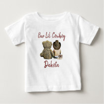 Our Little Cowboy Personalized Baby Boy Baby T-Shirt
