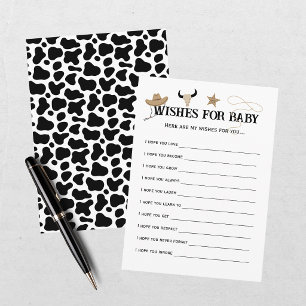 Our Little Cowboy Western Rodeo Baby Shower Enclosure Card