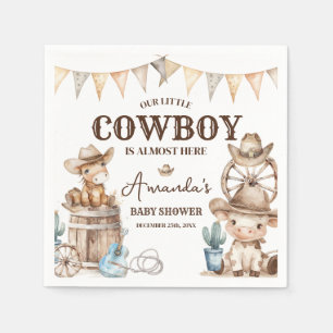 Our Little Cowboy Wild West Baby Shower Napkins