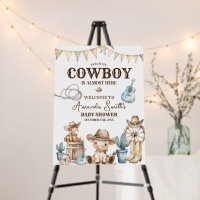 Our Little Cowboy Wild West Baby Shower Welcome
