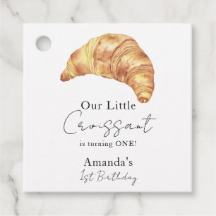 Our Little Croissant 1st Birthday Party Favor Tags