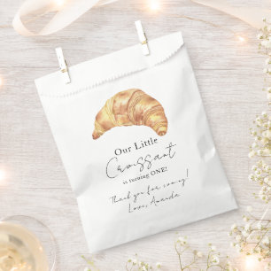 Our Little Croissant 1st Birthday Thank you Favor Bag