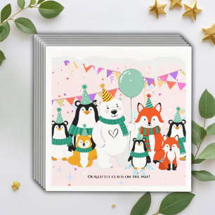 Our Little Cub   Arctic Animals Baby Shower Napkins