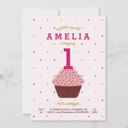 Our Little Cupcake Birthday Invitation