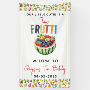 Our little cutie fruitt 2nd Birthday Party Banner