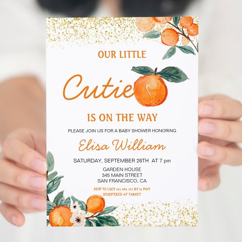 Our Little cutie is on the way invitation