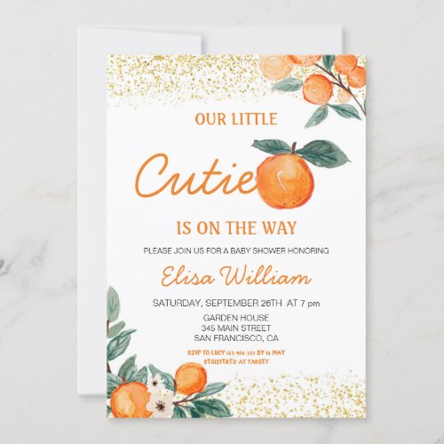 Our Little cutie is on the way invitation