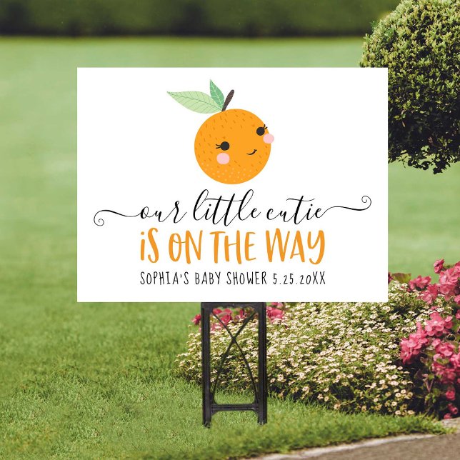 Our Little Cutie is on the Way Yard Sign (Creator Uploaded)