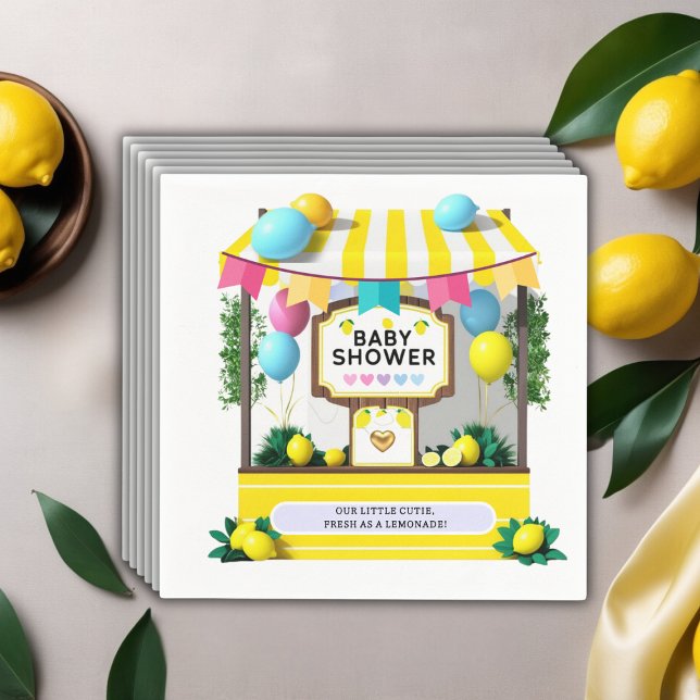 Our Little Cutie Lemonade Stand Baby Shower Napkins (Creator Uploaded)