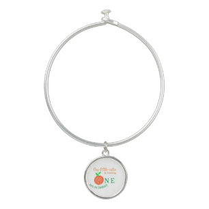 Our little cutie orange one birthday citrus fruit bangle bracelet