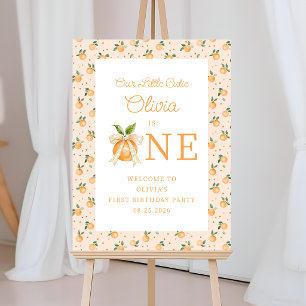 Our Little Cutie Oranges First Birthday Welcome Foam Board