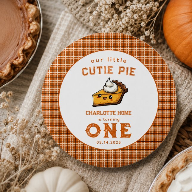 Our Little Cutie Pi Day 1st Birthday Button (Our Little Cutie Pi Day 1st Birthday Button)