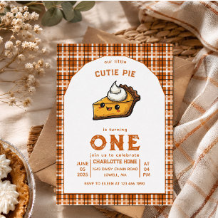 Our Little Cutie Pi Day 1st Birthday Invitation