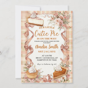 Our Little Cutie Pie Baby Shower Invitation Swee