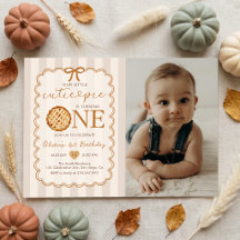 Our Little Cutie Pie Fall 1st Birthday Photo