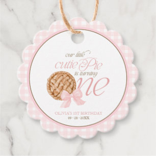 Our Little Cutie Pie Is Turning One Favor Tags
