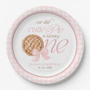 Our Little Cutie Pie Is Turning One Paper Plates