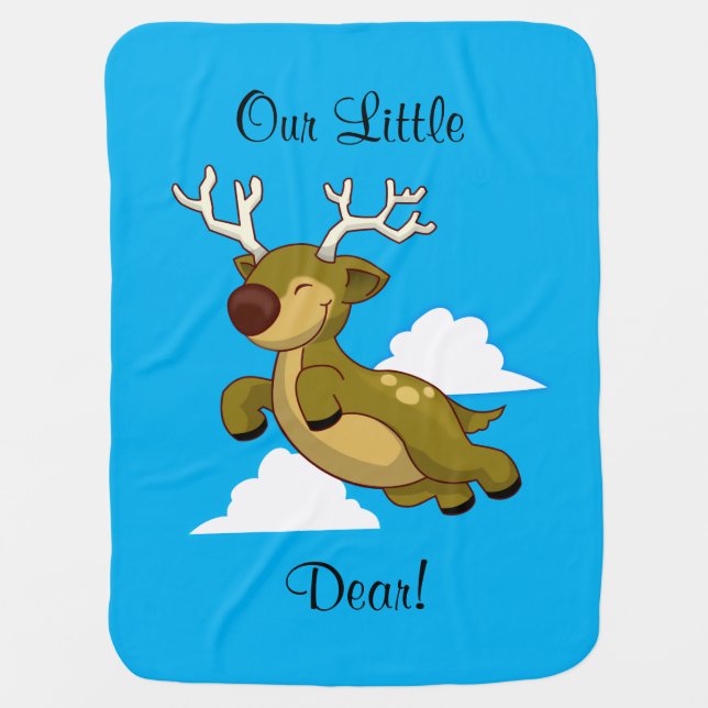 Our Little "Dear" Stroller Blanket (Front)