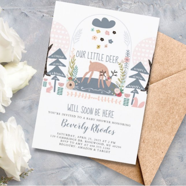 Our Little Deer Baby Shower Invitation (Creator Uploaded)