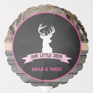 Our Little Deer Birthday Balloon - Girl