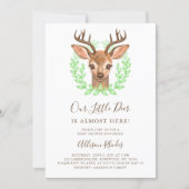 Our Little Deer Woodland Baby Shower Invitation (Front)