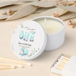 Our Little Dinosaur Is Turning One 1st Birthday Mini Candle Favors