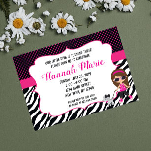 Our Little Diva Birthday Invitation