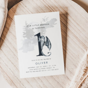 Our Little Dragon Boys 1st Birthday Invitation