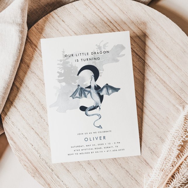 Our Little Dragon Boys 3rd Birthday Invitation (Creator Uploaded)