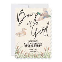 Our Little Duck Gender Reveal Invitation