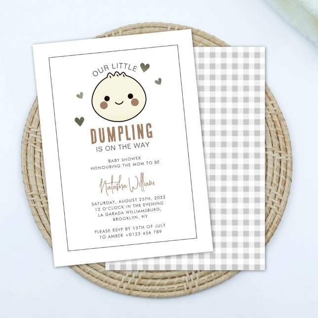 Our Little Dumpling Gender Neutral Baby Shower Invitation (Creator Uploaded)