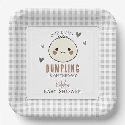 Our Little Dumpling Gender Neutral Baby Shower Paper Plates