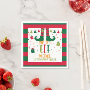 Our Little Elf Birthday Party Napkins - WH