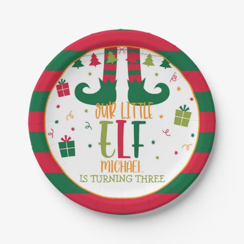 Our Little Elf Birthday Party Plate _ WH